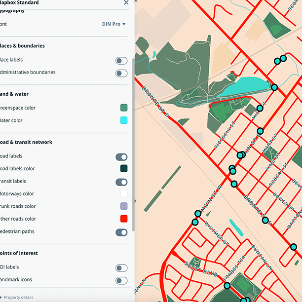 Exploring Mapbox and it's multitude of styling options and data set functionality