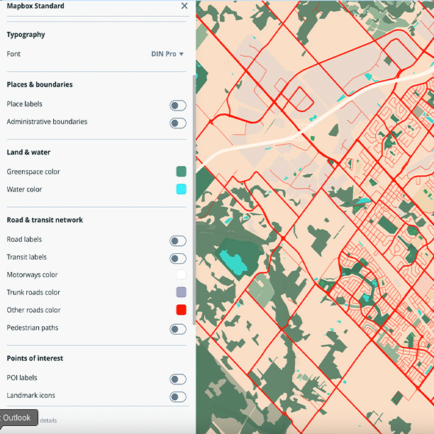 Exploring Mapbox and it's multitude of styling options and data set functionality