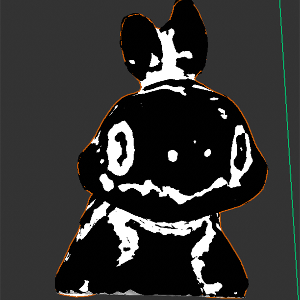 An interesting thing, when bringing him from meshmixer and into C4D, his textures failed to load creating an interesting visual effect i would use for inspiration later.